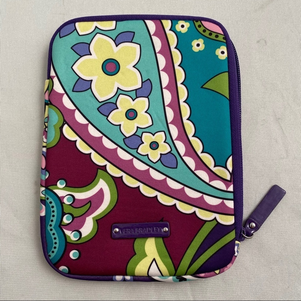 Vera Bradley Heather multicolor purple paisley neoprene tablet case